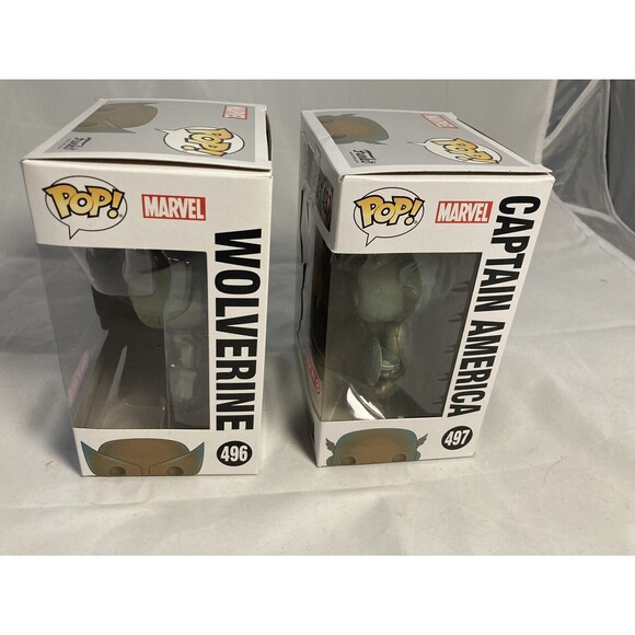 Funko Pop! Vinyl: Marvel - GOLD Wolverine And Captain America Target Exclusive - Picture 3 of 6
